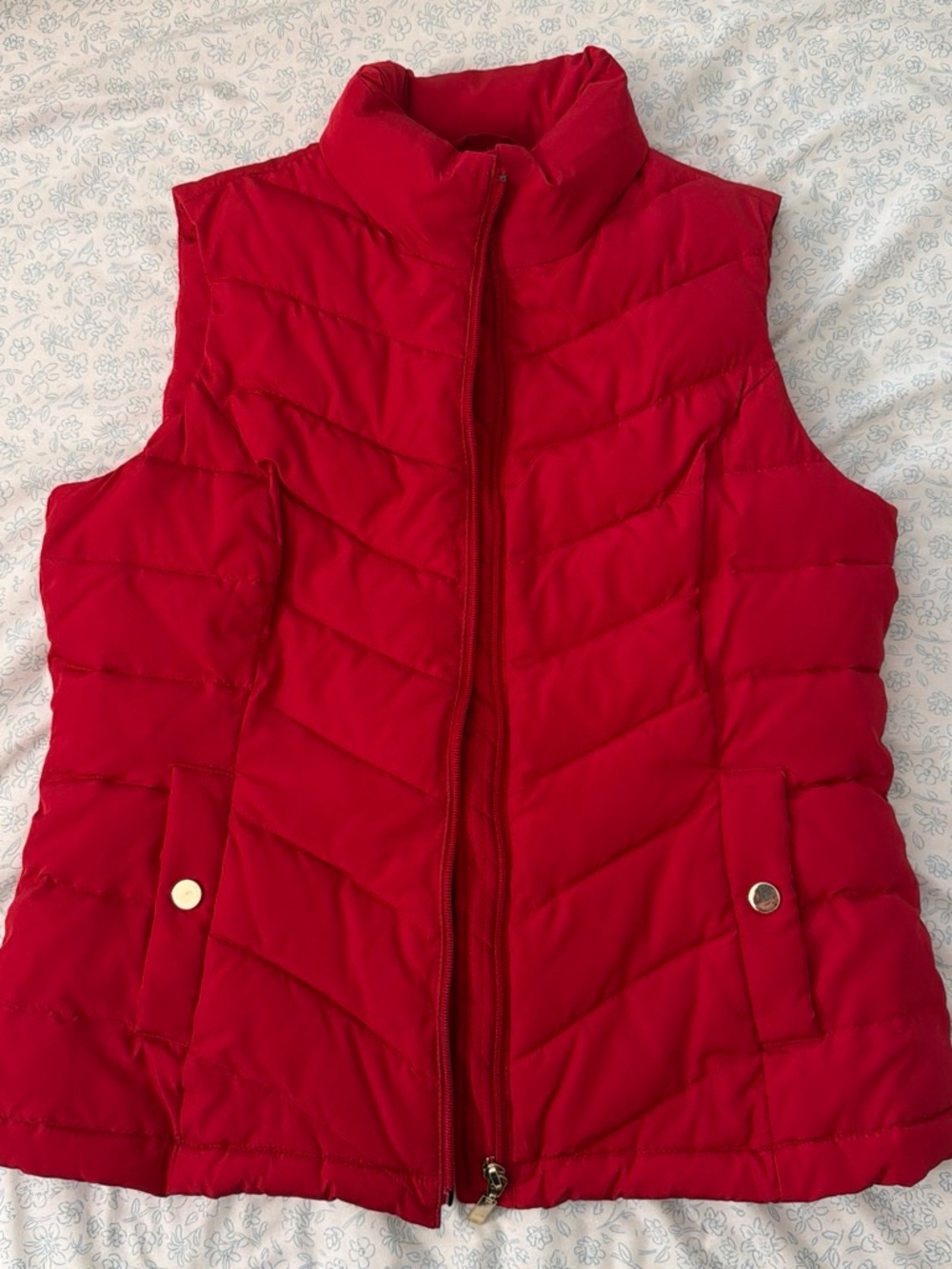 Charter Club Red Quilted Puffer Vest